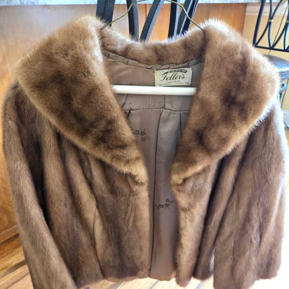 Vintage mink car coat